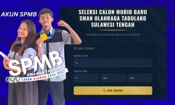 AKSES APLIKASI UNTUK MENGECEK  KELULUSAN TAHAP AKHIR SELEKSI SPMB SMAN OLAHRAGA PALU T.A 2026/2027